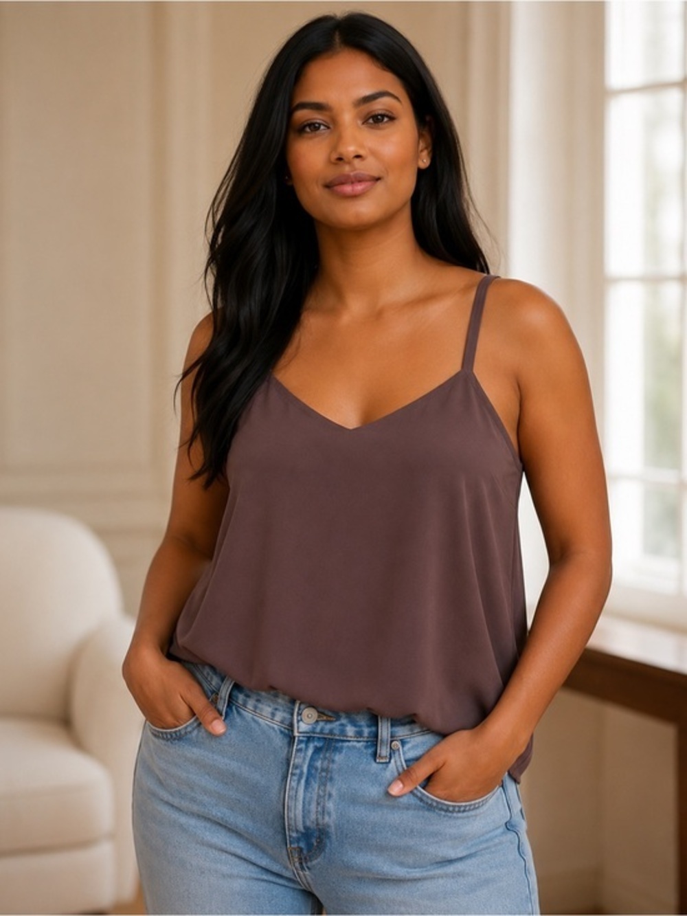 Dusty Mauve Sophie Swing Camisole Torrid Casual Weekend EUC 1X #2127